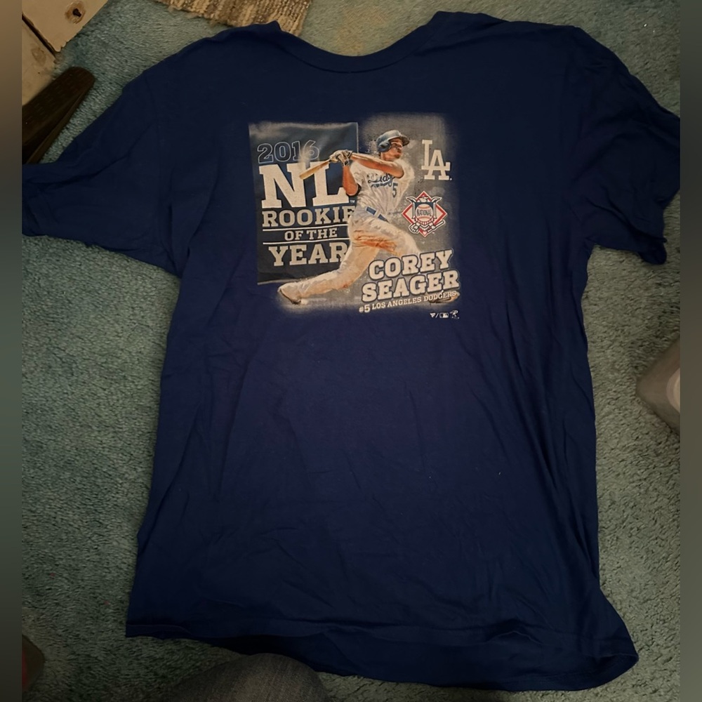 Los Angeles Dodgers 2016 rookie of the year shirt Corey Seger youth xl